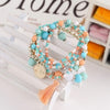 Bohemia Colorful Beads Coin Tassel Bracelet