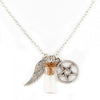 Angel Wing and Salt Bottle Pendant Necklace