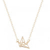 Tiny Origami Crane Necklace Wedding Jewelry