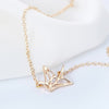 Tiny Origami Crane Necklace Wedding Jewelry