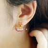 Crystal Rhinestone Star and Moon Earrings