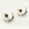 Crystal Rhinestone Star and Moon Earrings