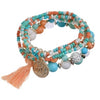 Bohemia Colorful Beads Coin Tassel Bracelet