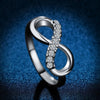 Fine Zircon Infinity Crystal Ring