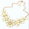 Collares Rhinestone Flower Choke Necklace