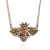 Antique Steam Punk Bee Gear Necklace