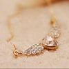 Angel Wings Pendants Love Heart Shape Necklace