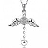 Angel Wings Heart Love Pendant Necklace